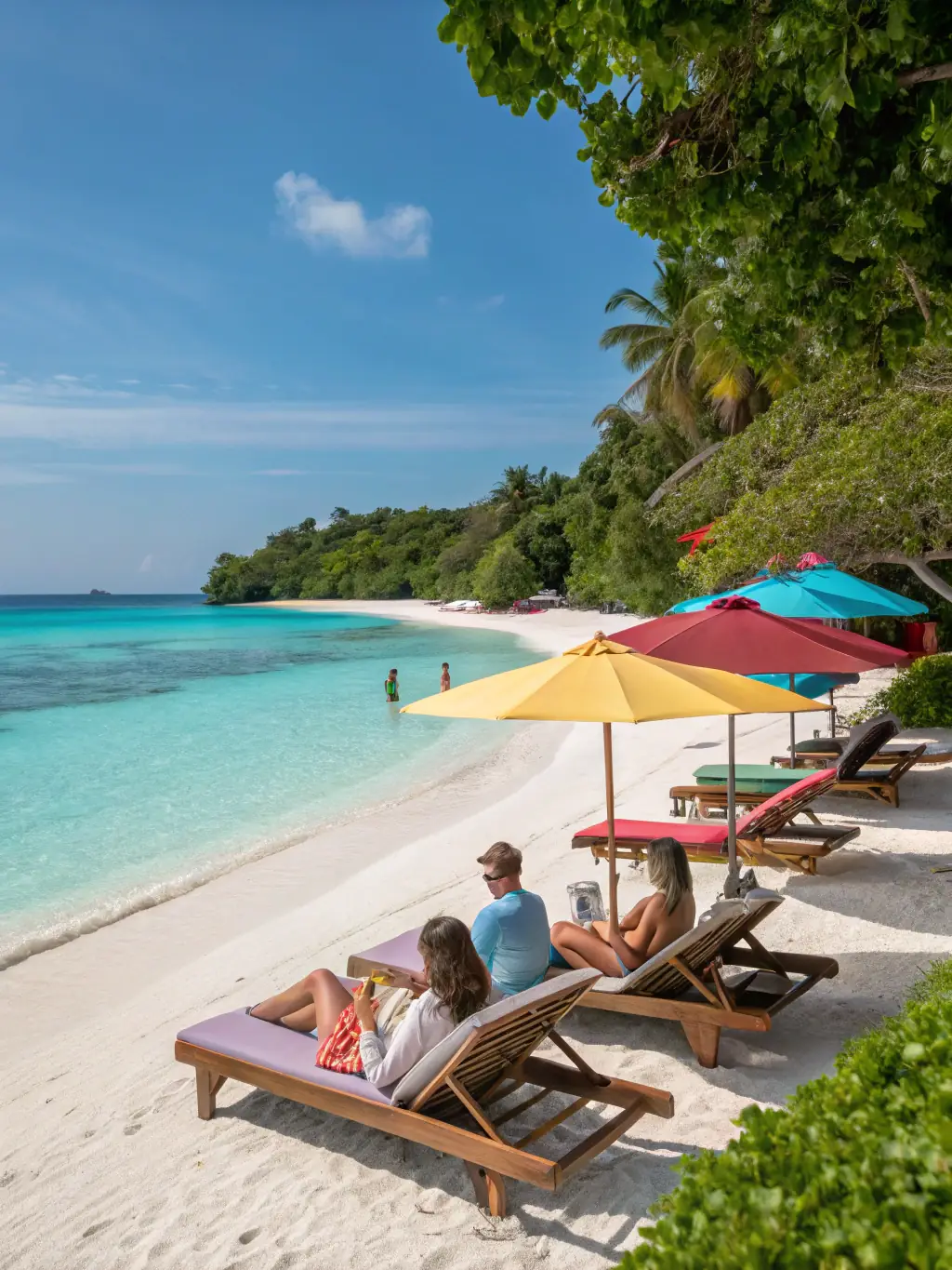 A stunning beach scene in the Philippines, showcasing crystal-clear waters and white sand, perfect for a relaxing getaway for senior travelers.